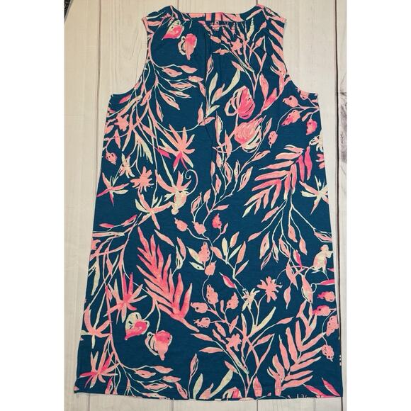 Lilly Pulitzer Floral Shift Girls Dress Tidal Wave Prime Time Pink Size XL - Picture 2 of 5